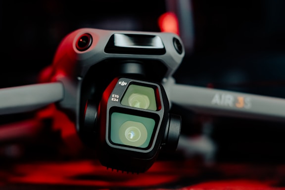 A close up of a camera on a table