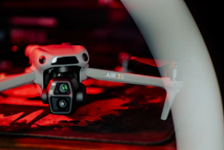 A close up of a camera attached to a device