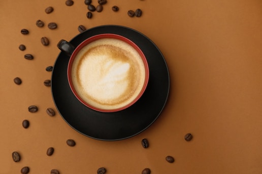 A cup of coffee sitting on top of a saucer