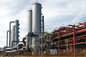 A large industrial plant with pipes and pipes