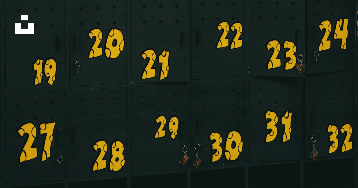 A locker with numbers on it in a gym photo – Free Text Image on Unsplash