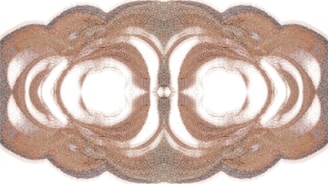 A close up of a circular object on a white background