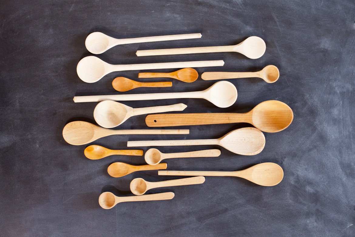Walnut serving spoon