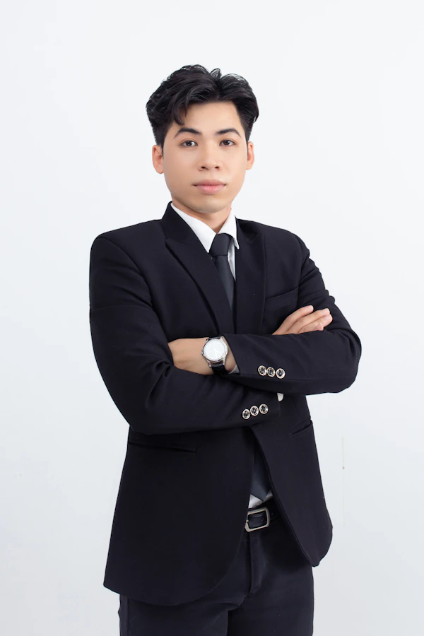 Young professional accountant in a suit