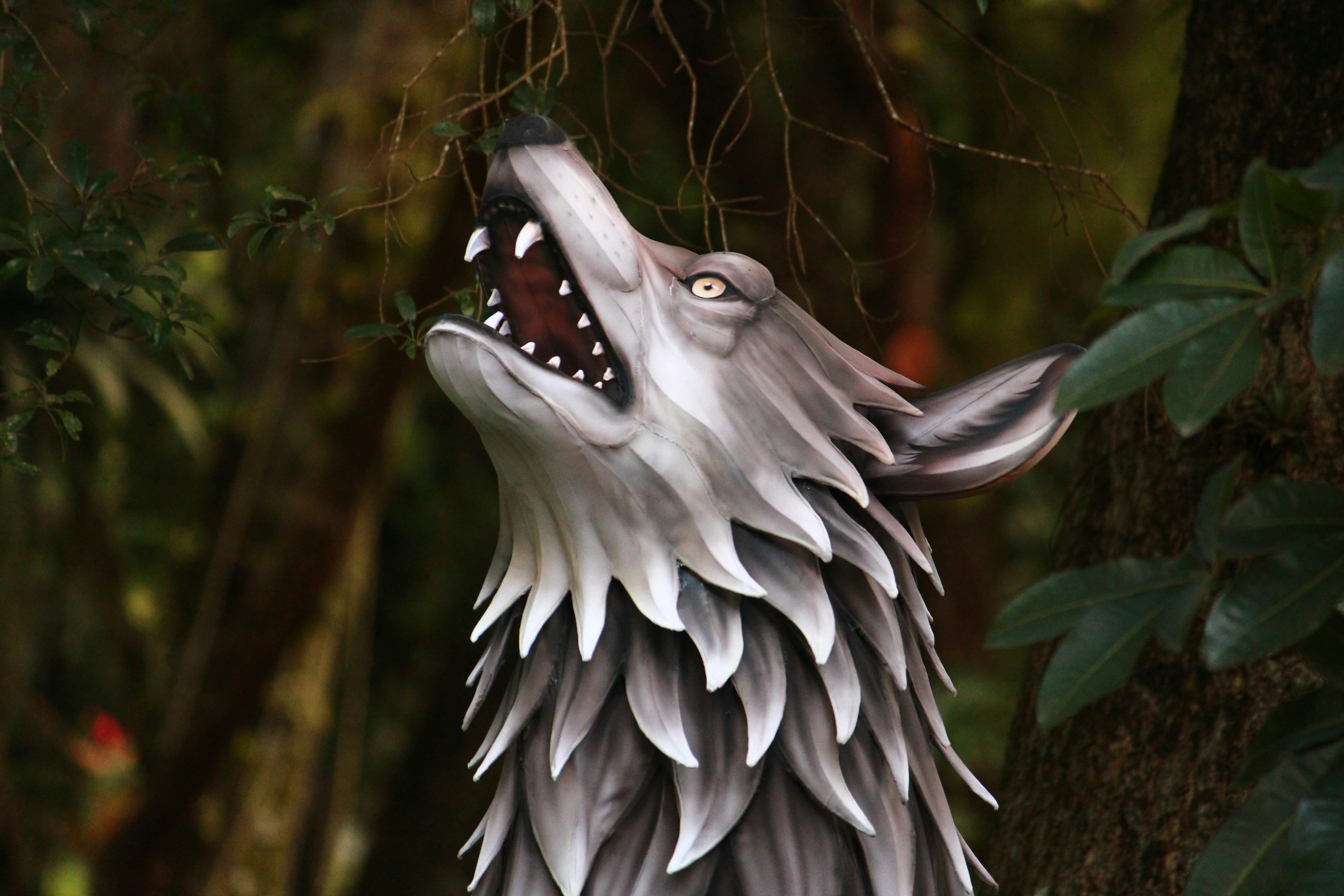 Sculpture of a wolf