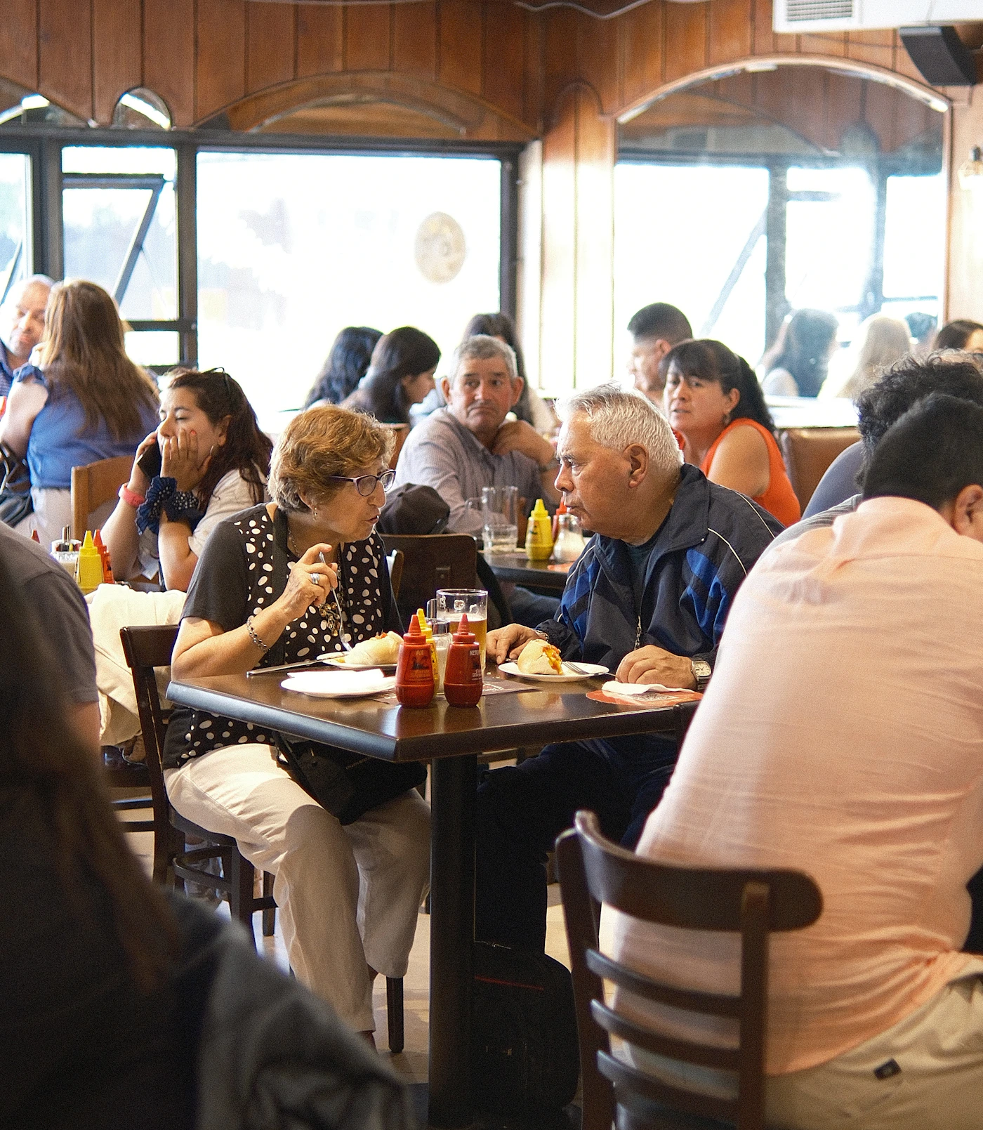 Tour guests sharing a meal and good moments together