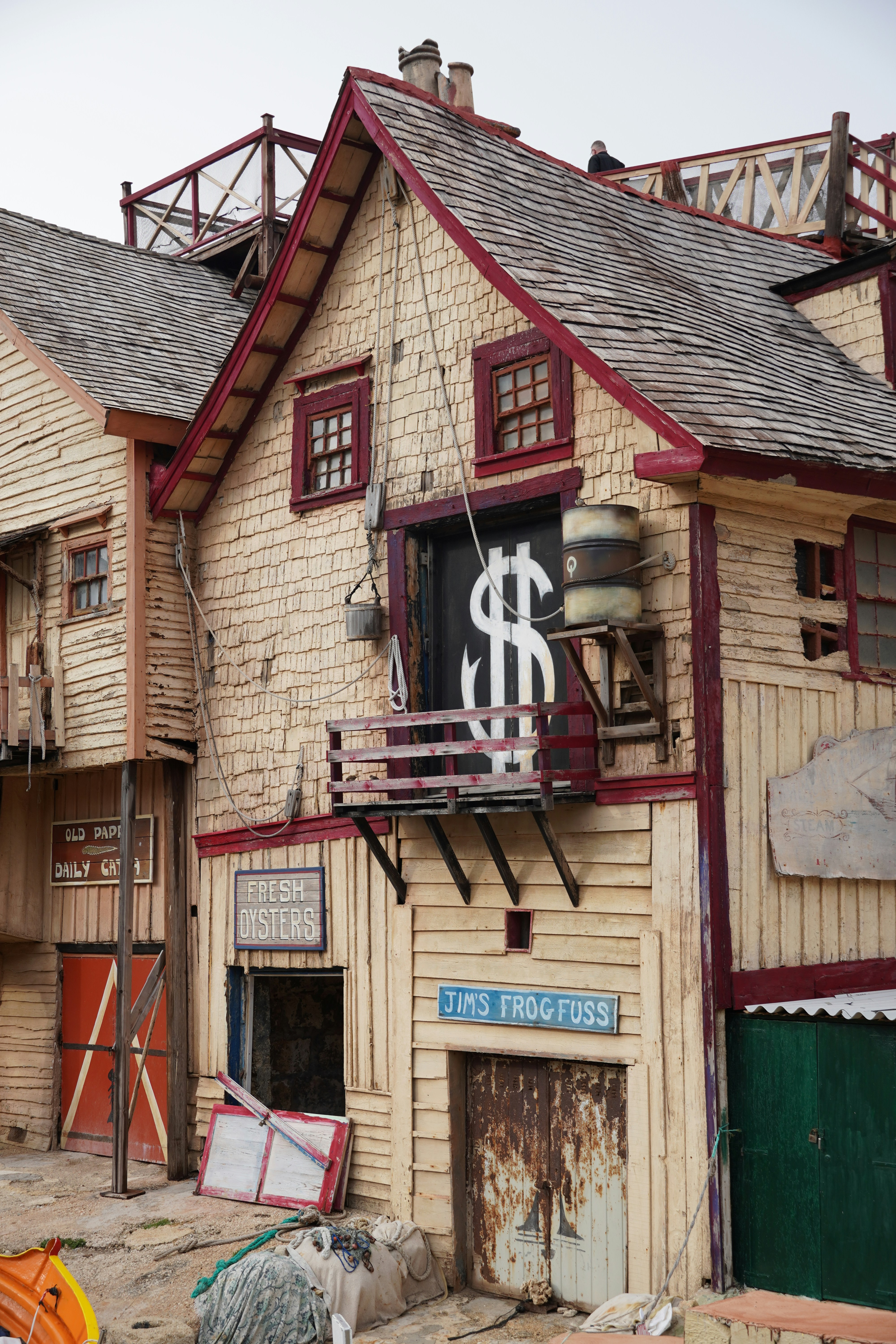 A building with a sign on the front of it