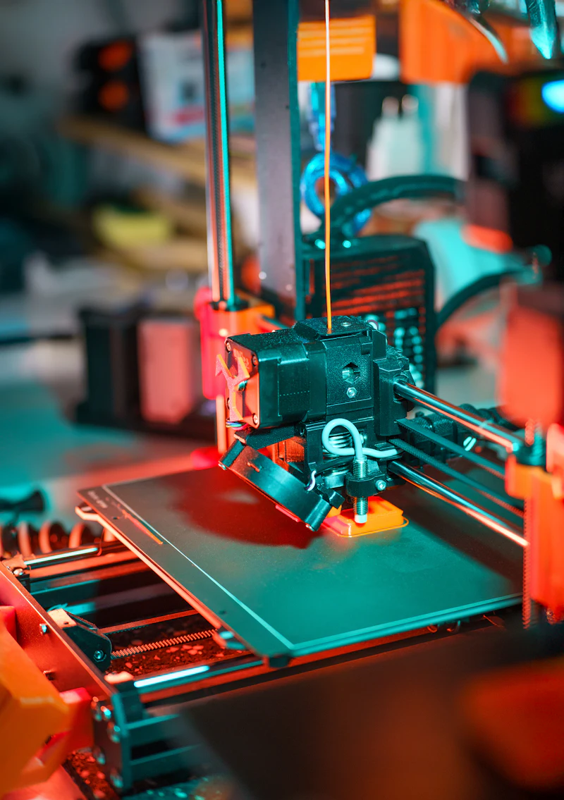 3D printer producing a prototype