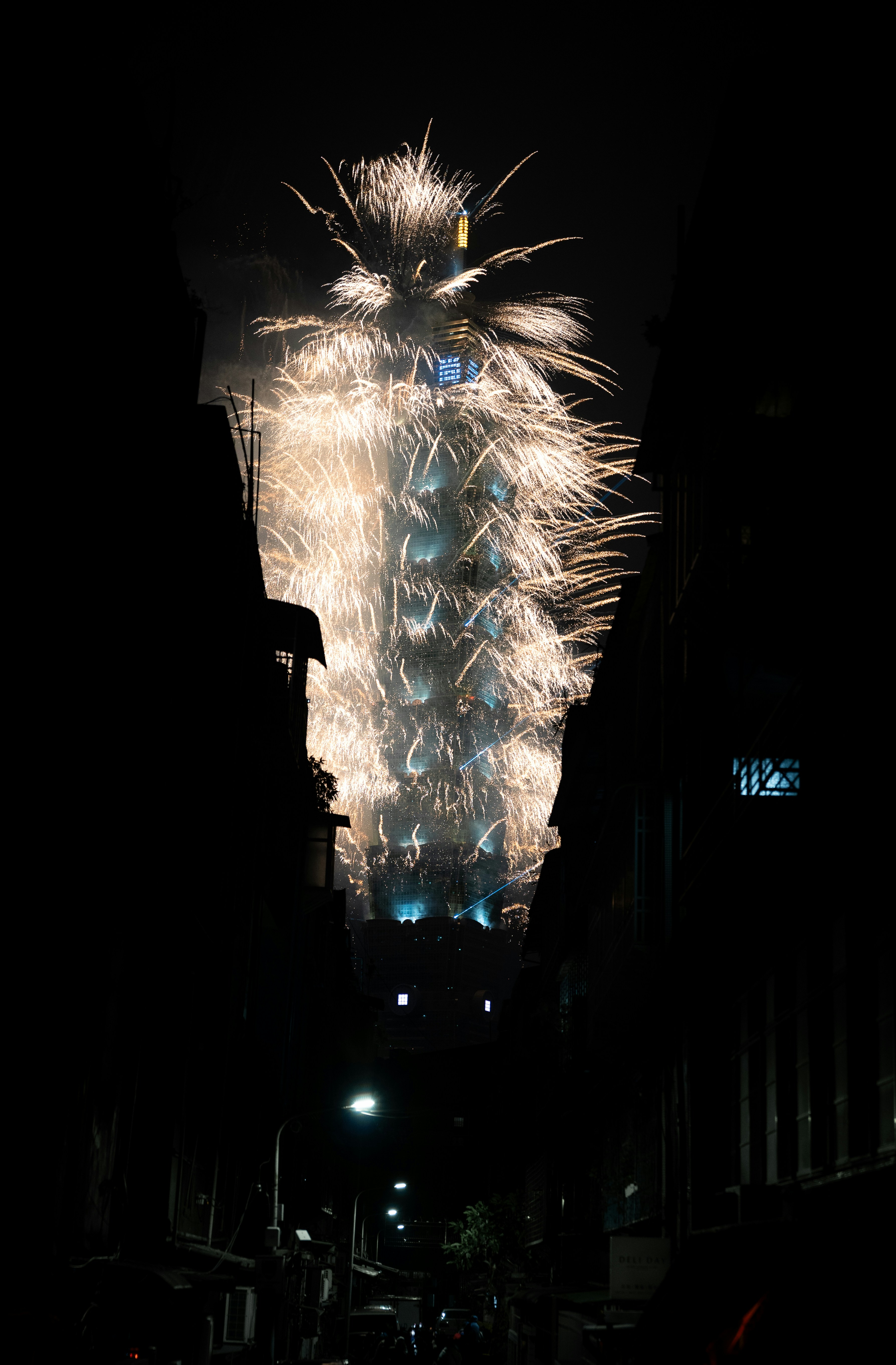 A large fireworks is lit up in the night sky photo – Free City Image on ...