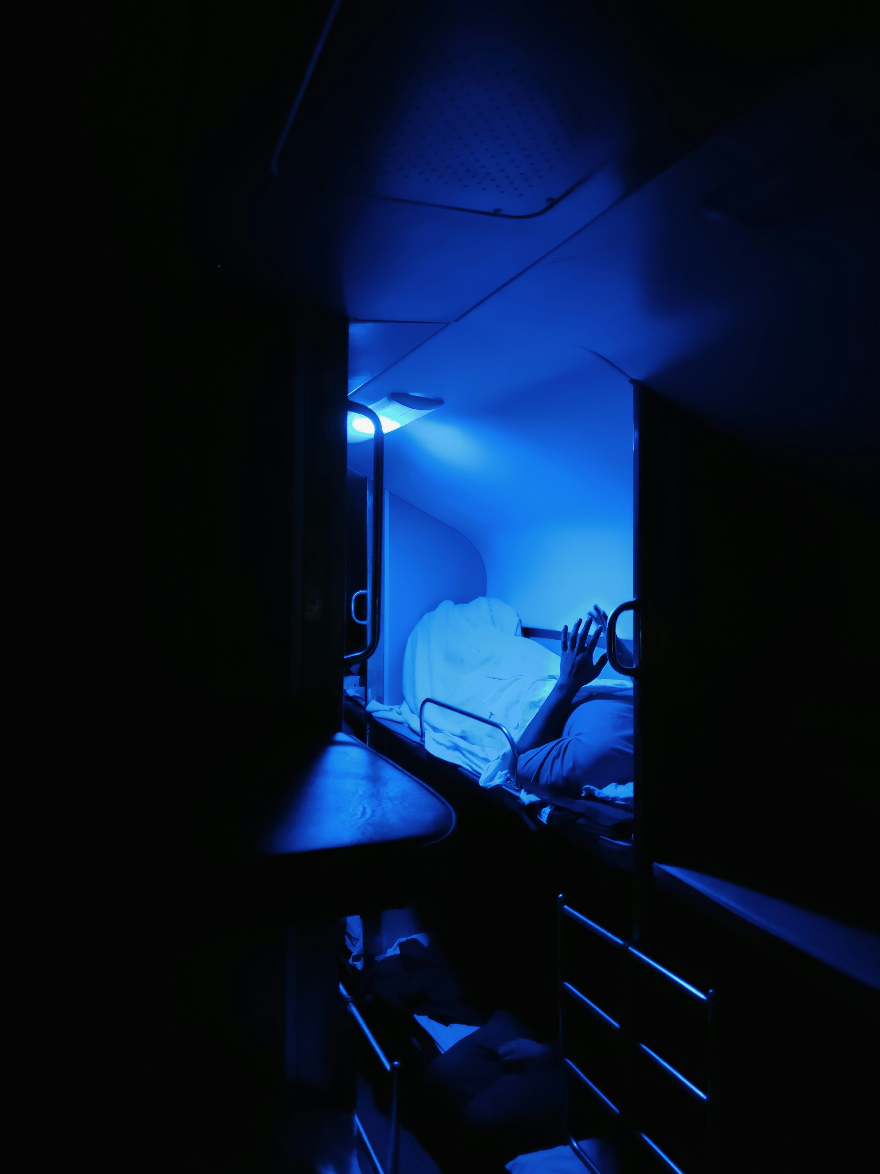 An X-ray machine in a hospital room.