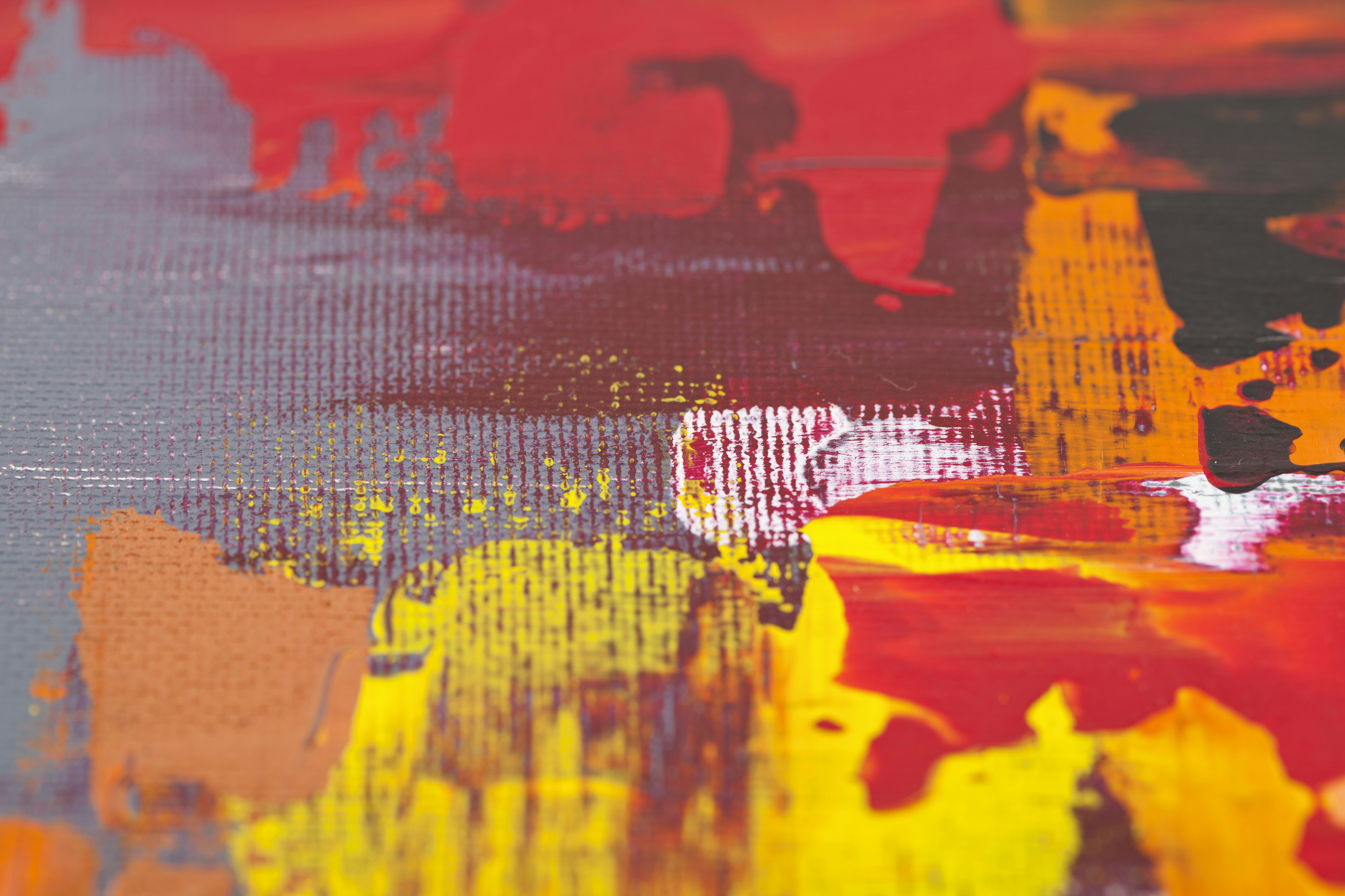 オレンジ色の抽象水墨画 水彩画]橙を描く/watercolorpainting/制作過程 - YouTube