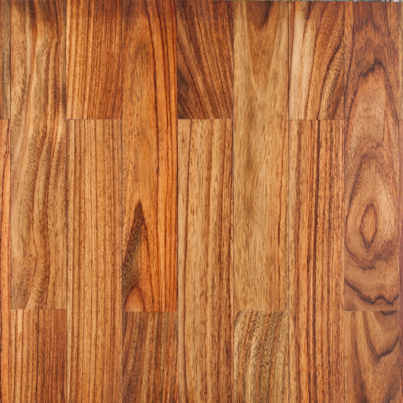 Light golden Tasmanian Oak hardwood floor boards close-up