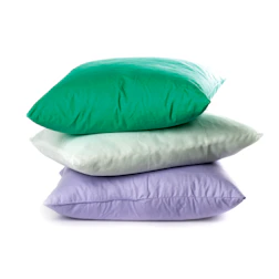 Three pillows stacked on top of each other
