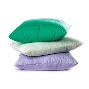 Three pillows stacked on top of each other