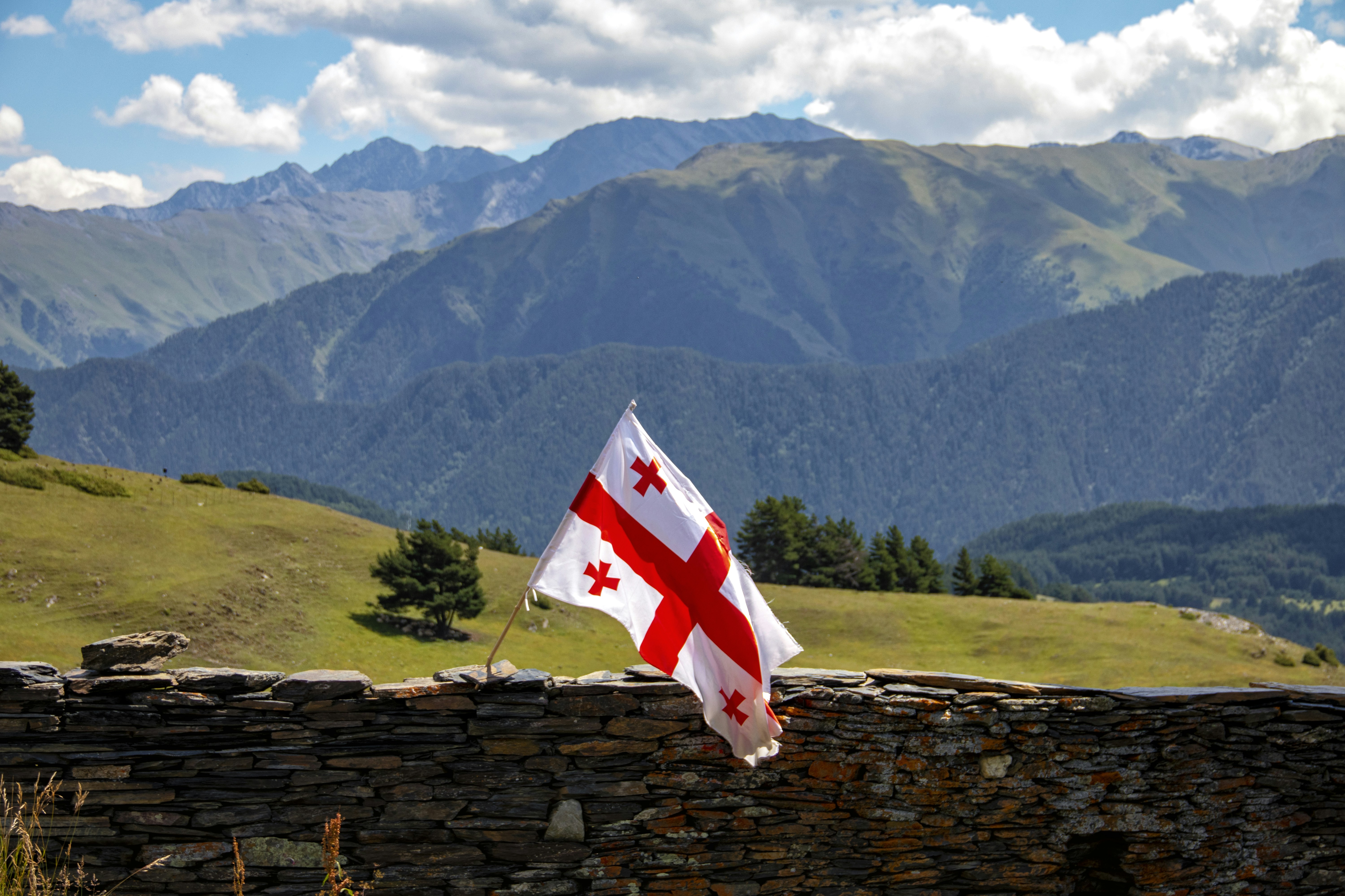Scenic mountain views on the way from Tbilisi to Omalo