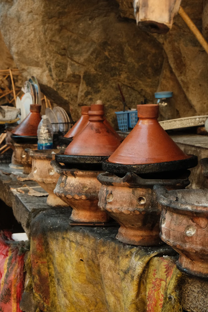 Traditional Moroccan Tagine steaming