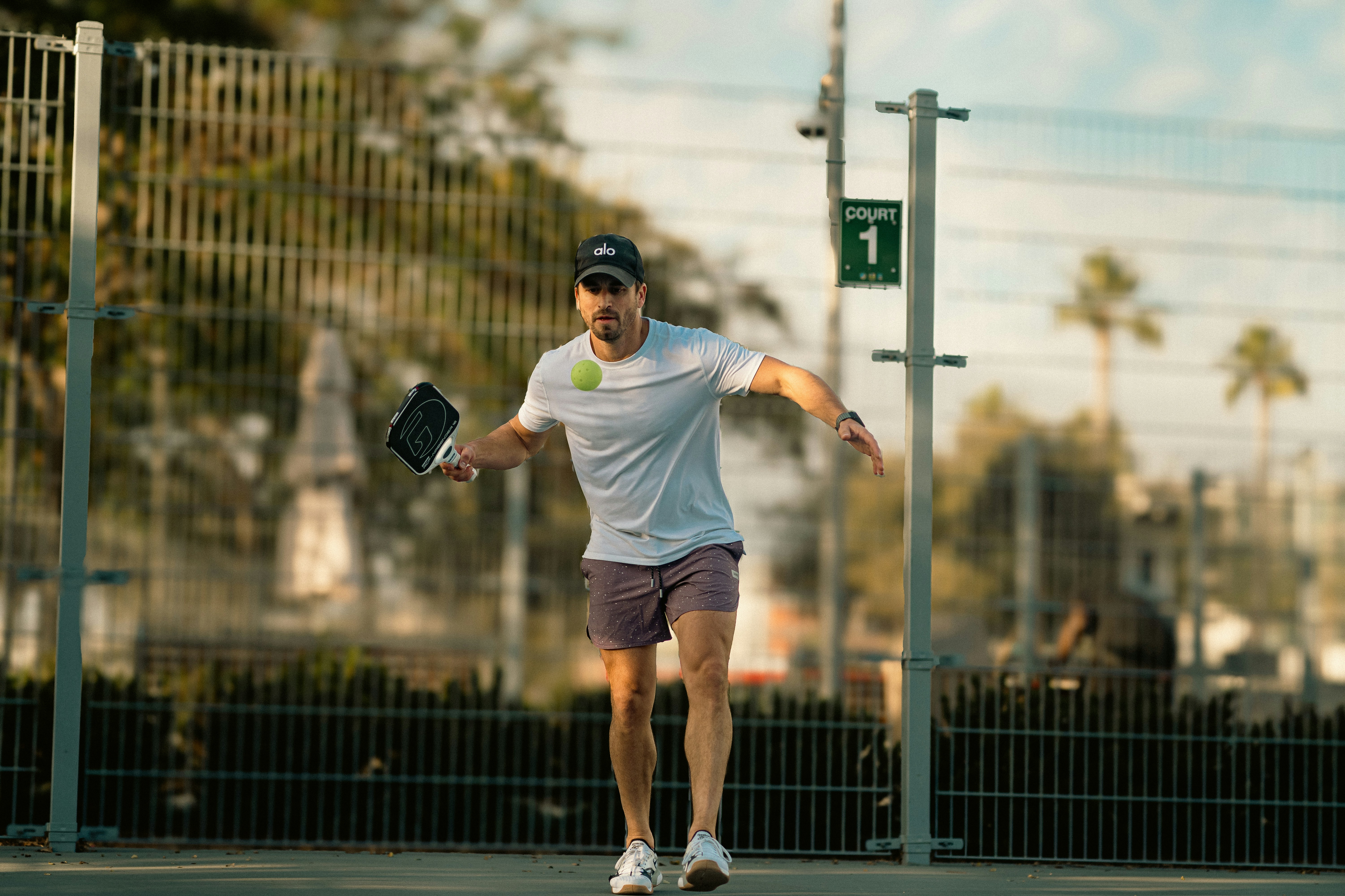 Man holding a tennis racquet