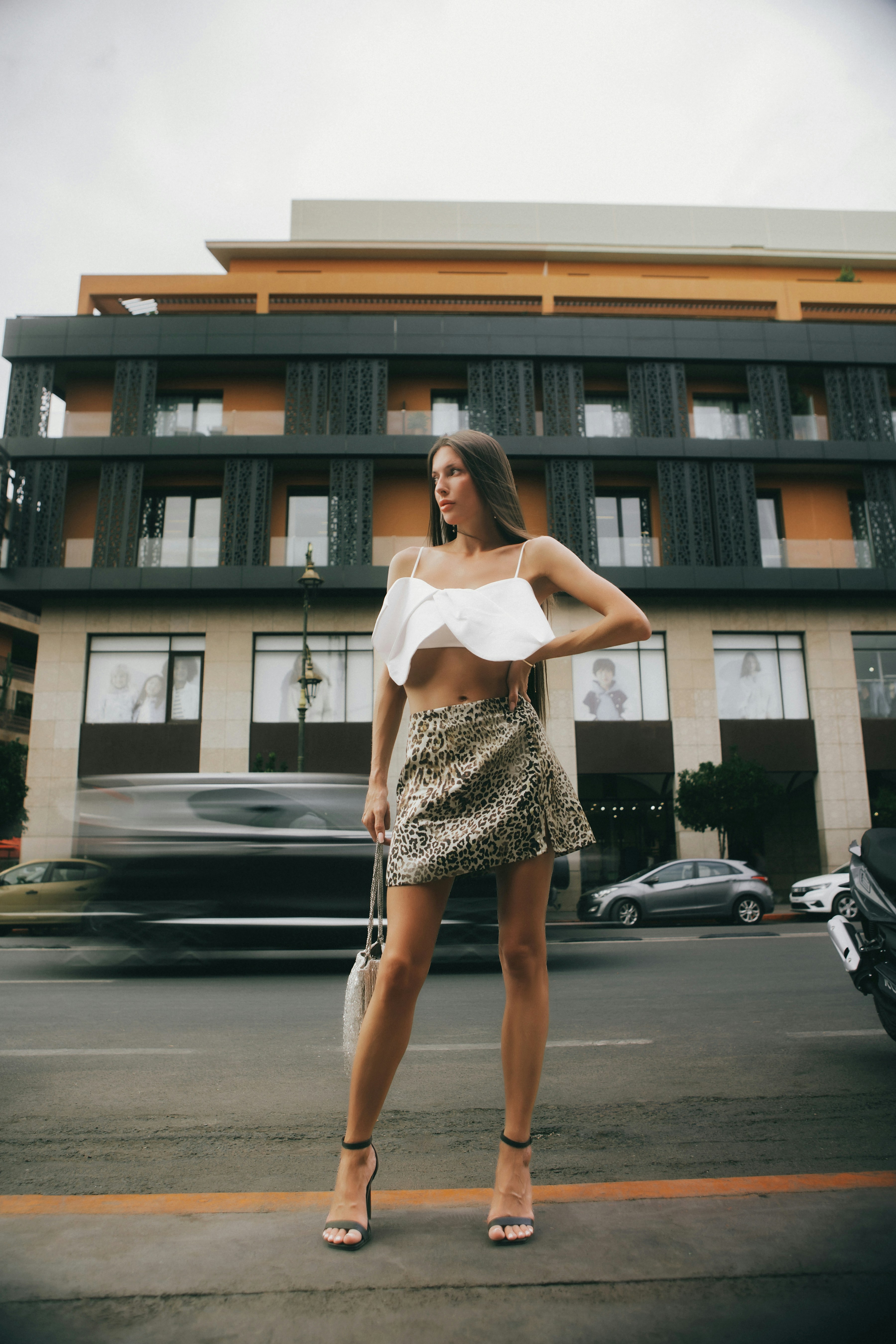 Casablanca urban scene showing modern lifestyle and architecture