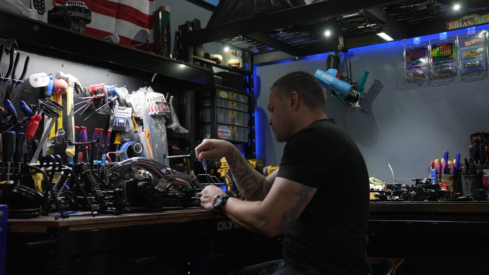 Technician repairing regulator