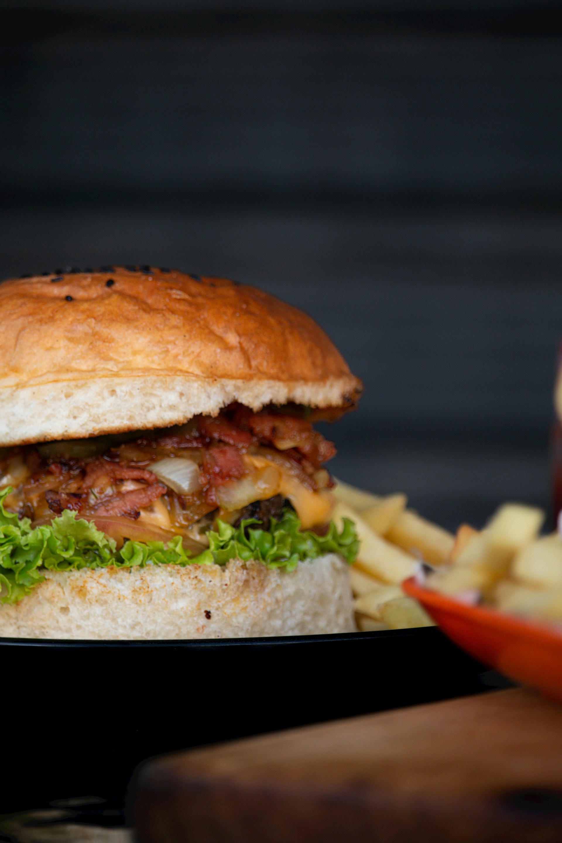 A sandwich and french fries on a plate
