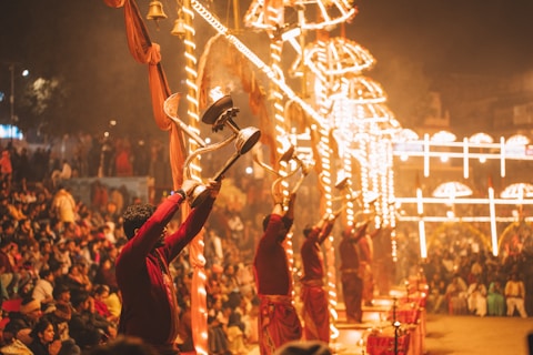 A group of people standing on top of a stage