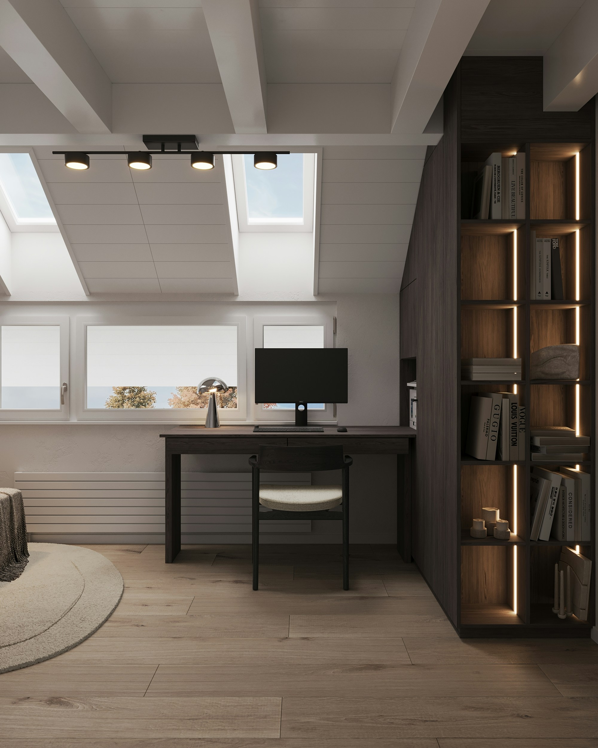 Modern studio apartment interior