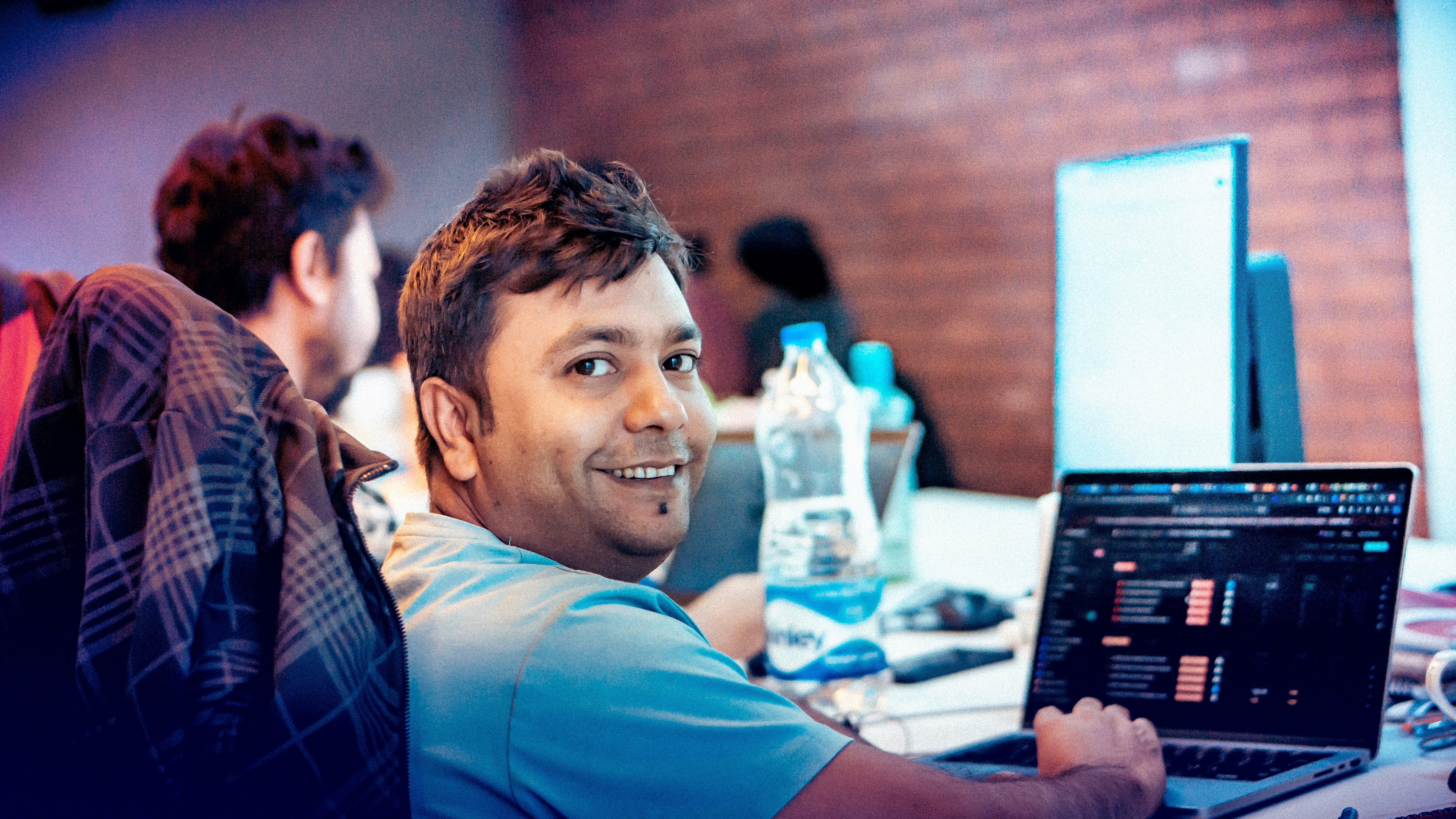 Modern tech office collaboration