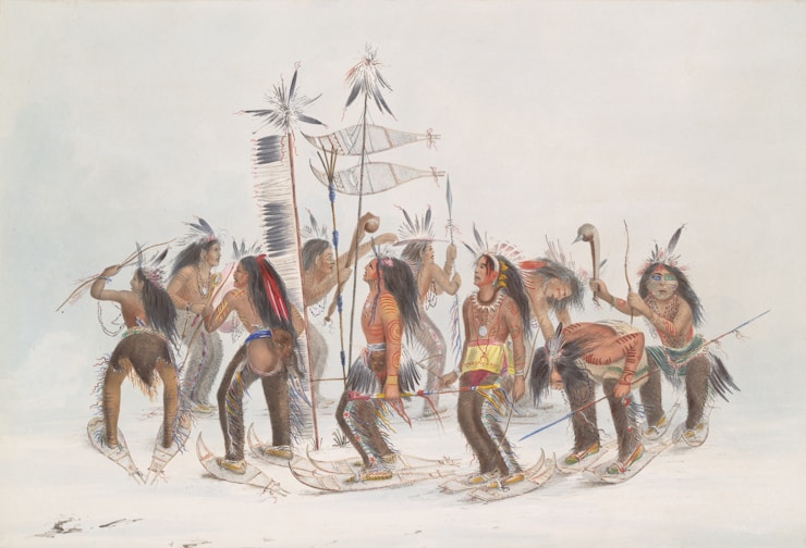 Rare Book Division, The New York Public Library. "The Snow-shoe dance." The New York Public Library Digital Collections. 1845. https://digitalcollections.nypl.org/items/510d47da-dbf9-a3d9-e040-e00a18064a99