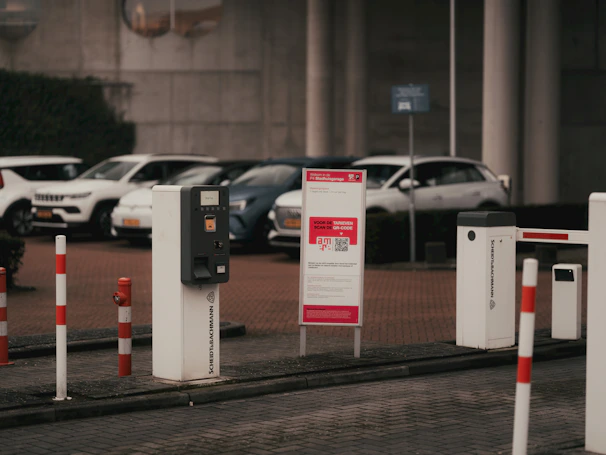 A row of parking meters sitting next to each other