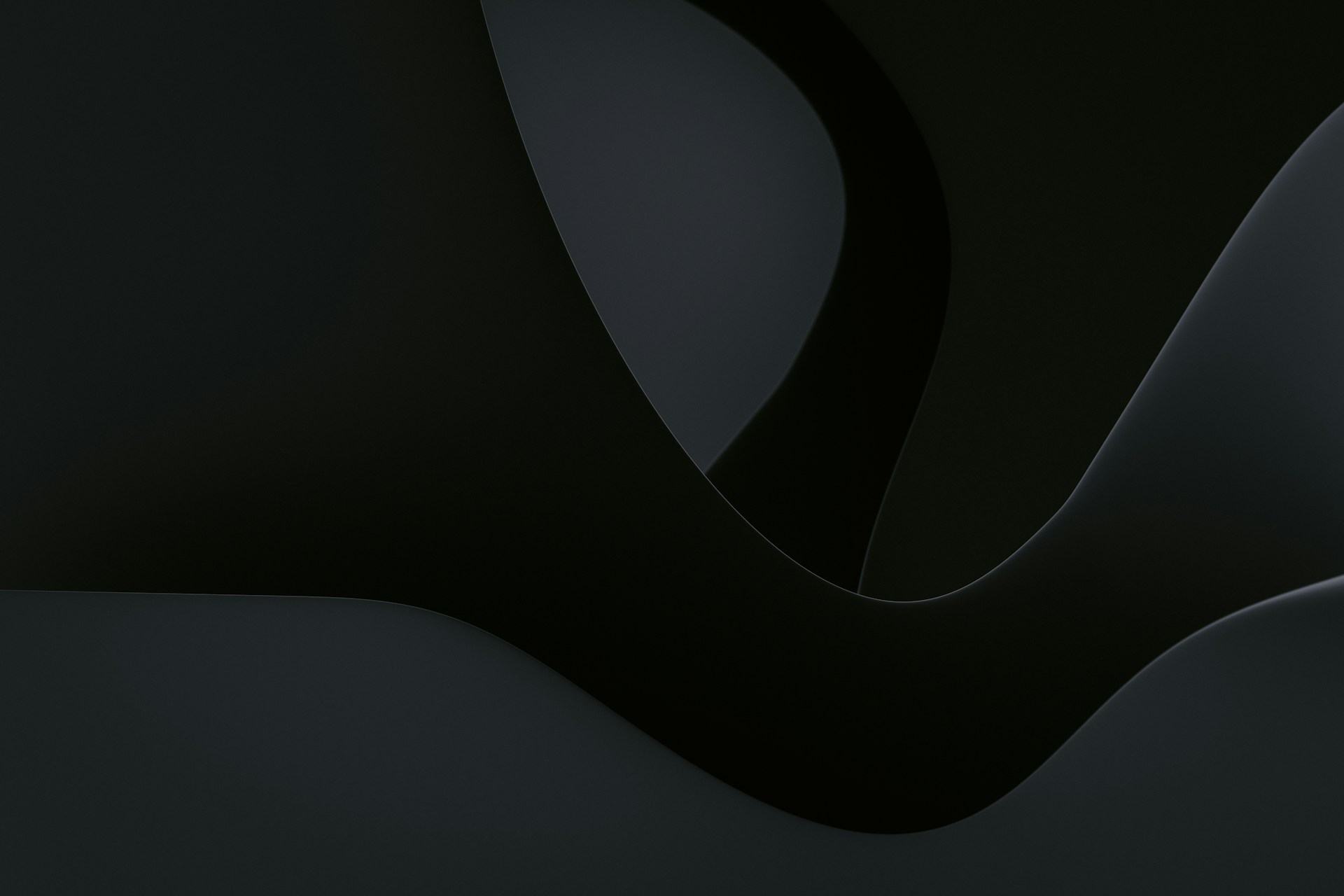 An abstract black background with a curved curve