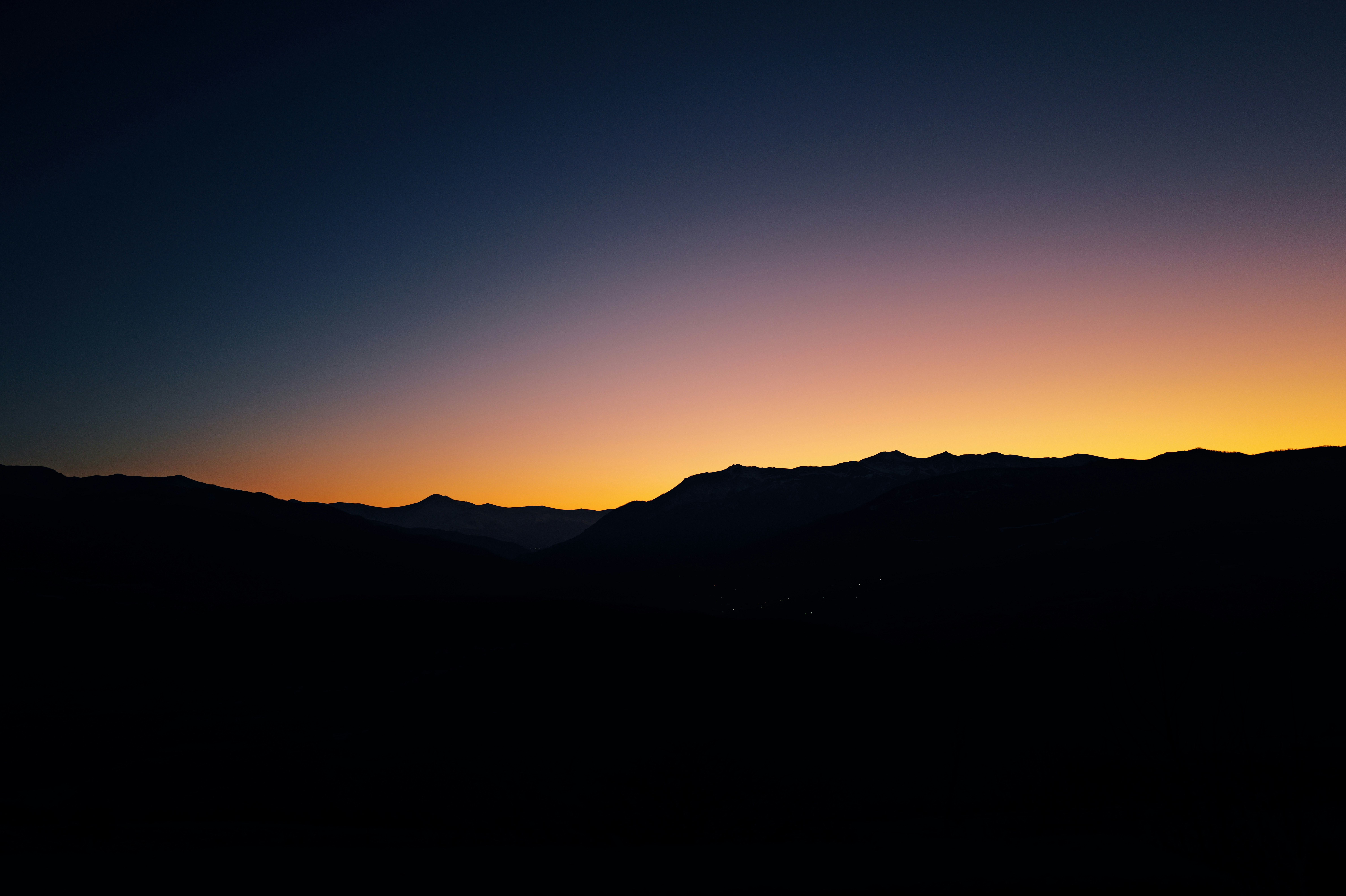 Sunset mountain gradient