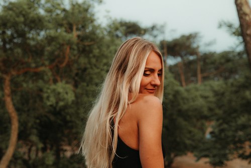After: lived-in blonde with intentional shadow root