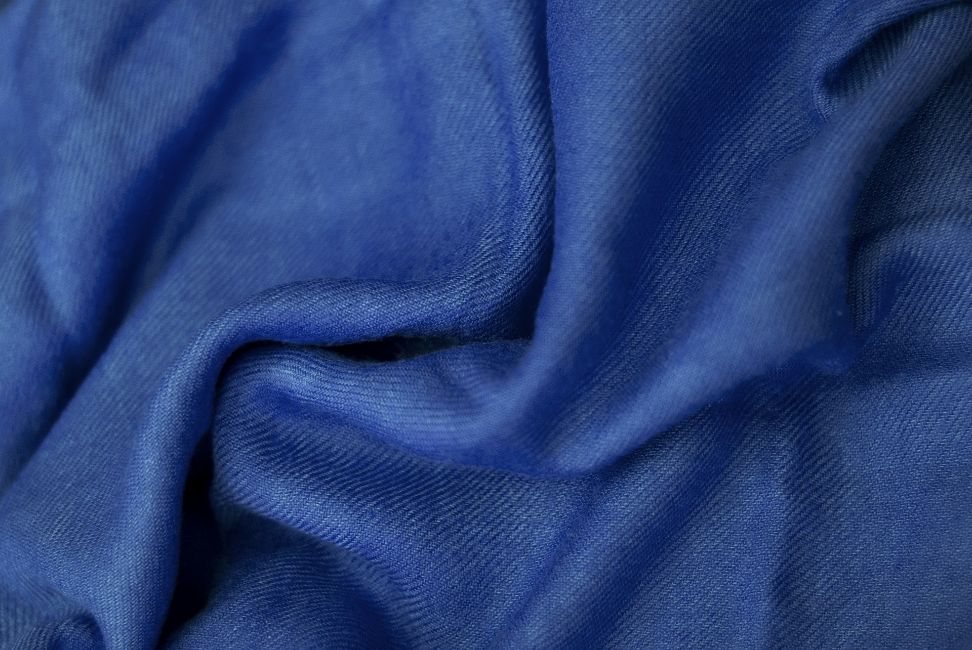 A close up of a blue cloth