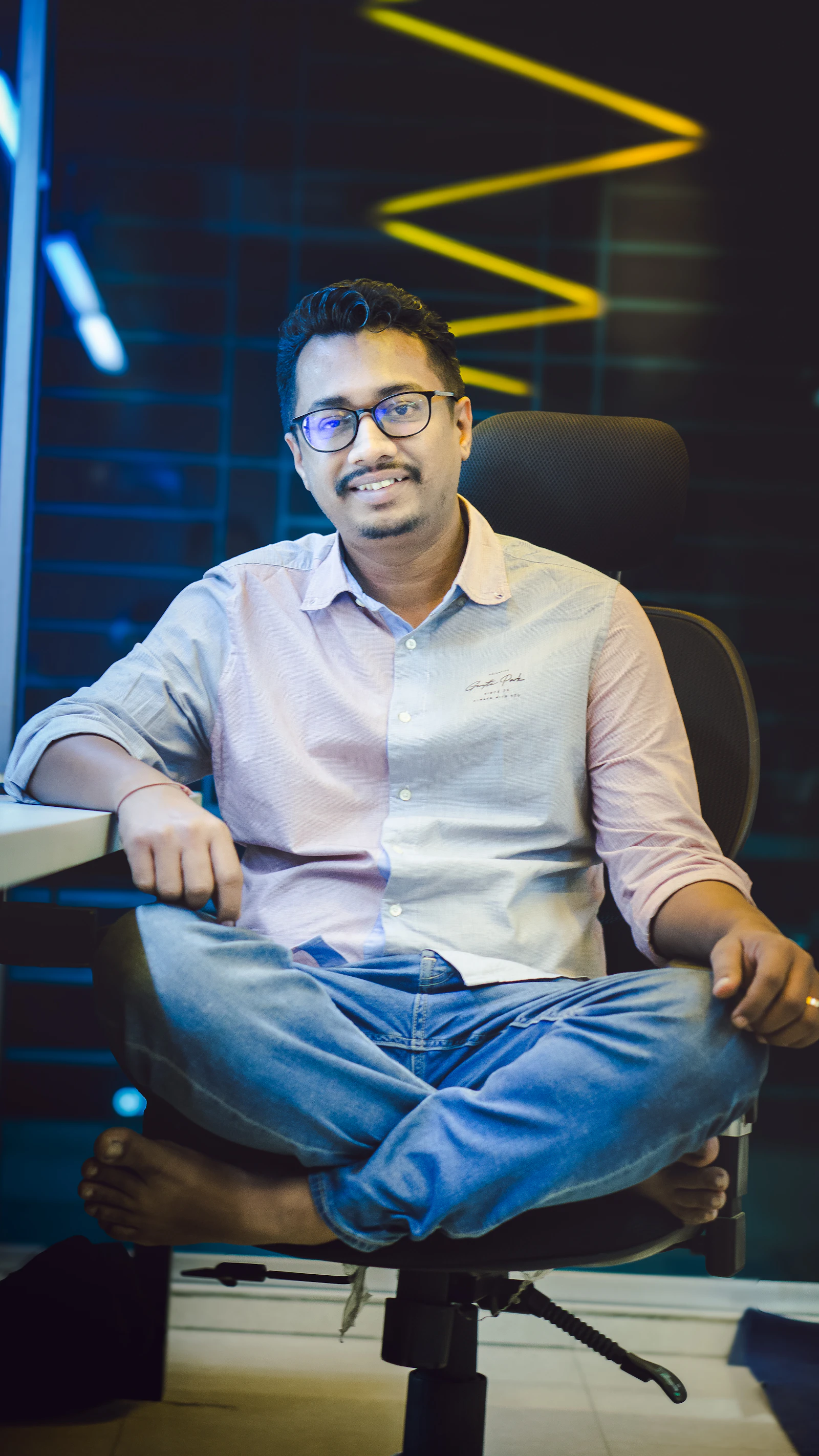 Founder working on a laptop