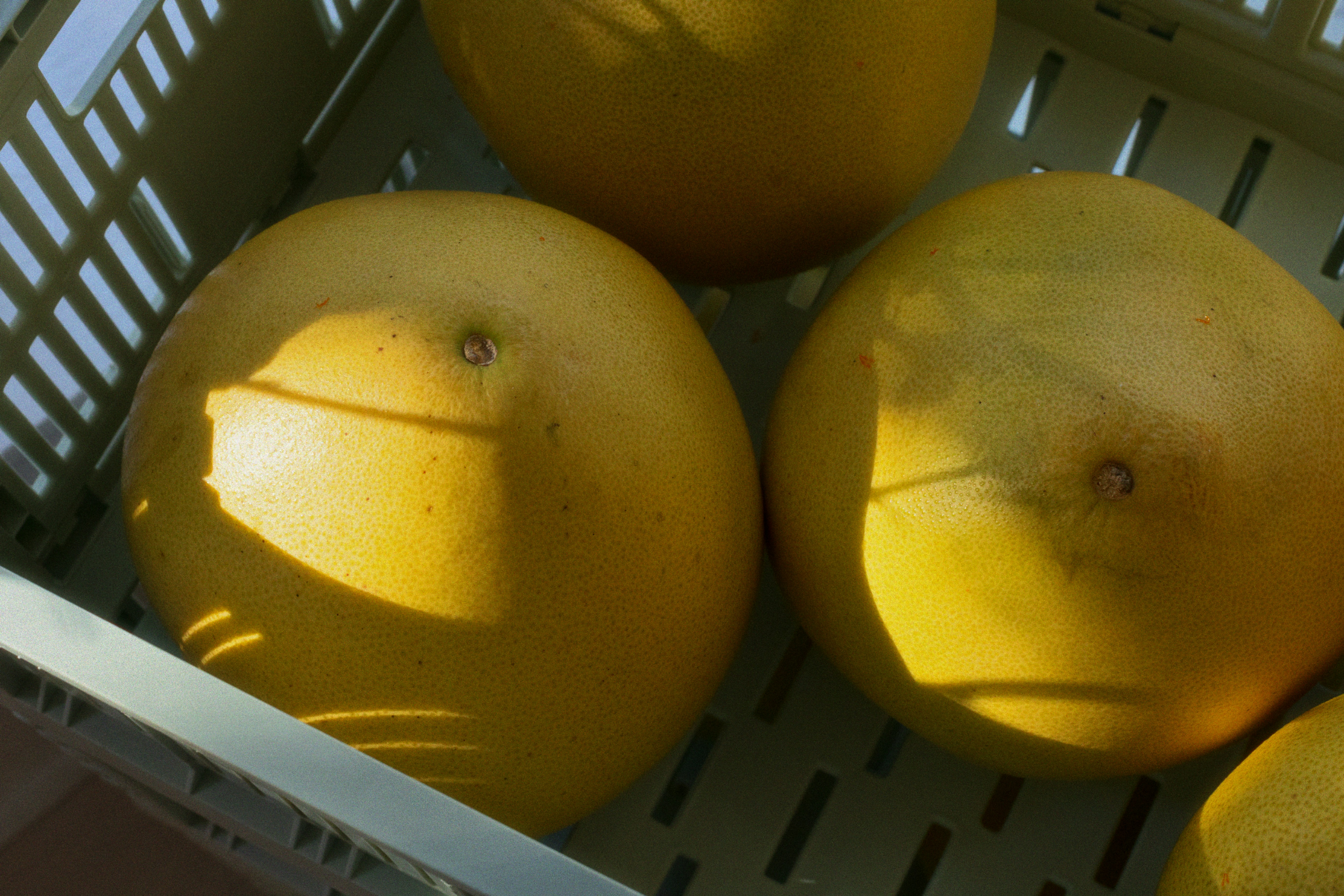 A basket filled with lemons sitting on top of a table