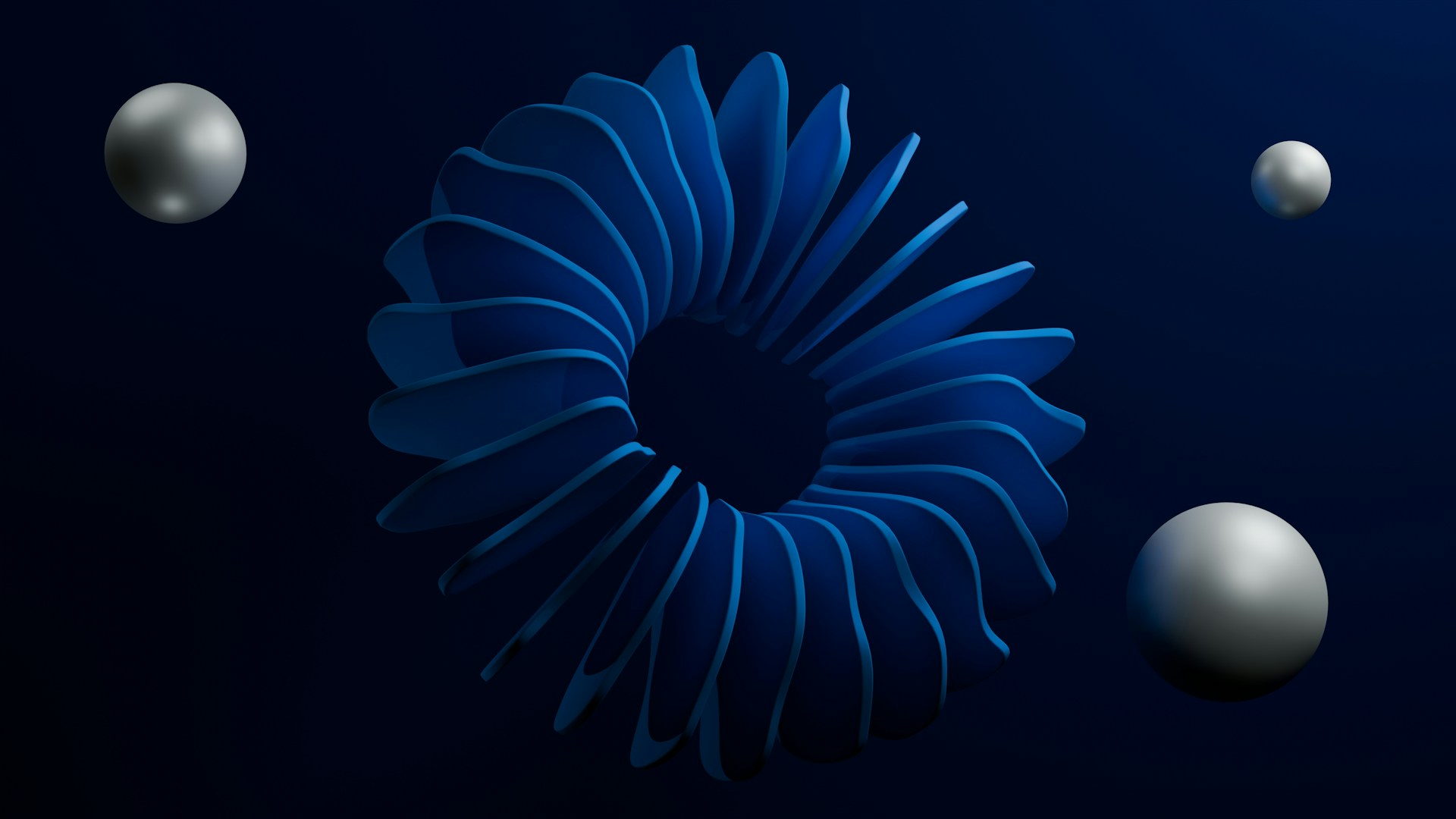 A computer generated image of a blue flower
