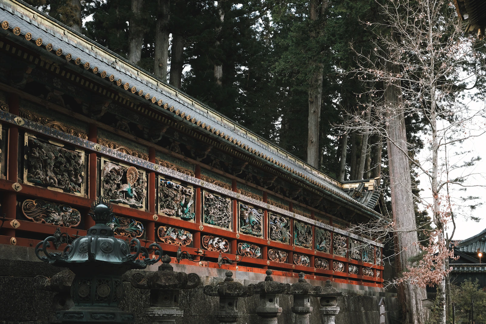 A building that has a lot of carvings on it