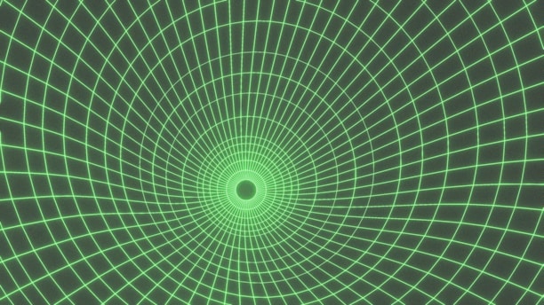 A green and black background with a circular design