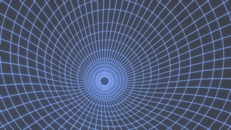 A computer generated image of a blue spiral