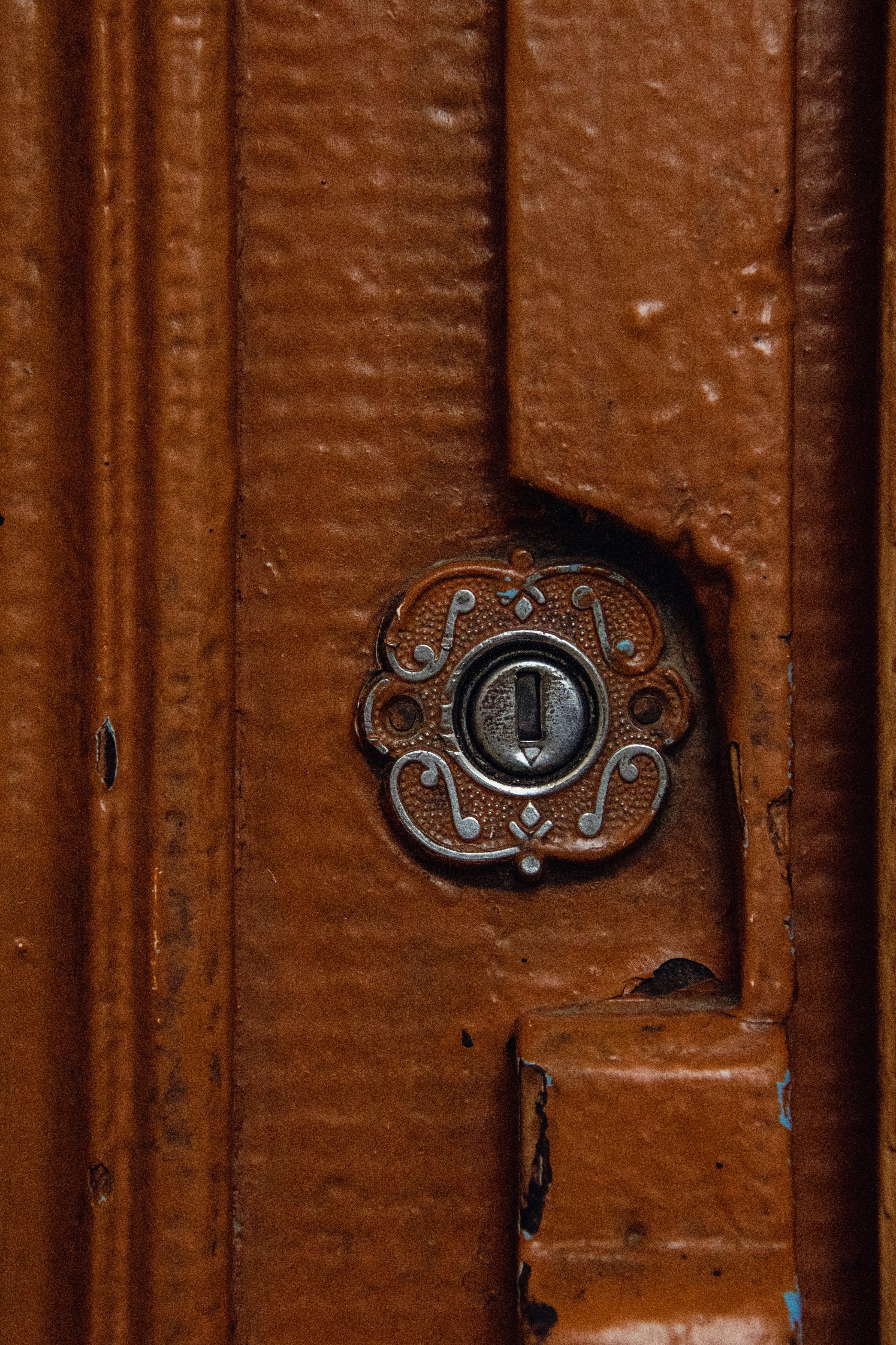 Stylish keypad door lock on an interior door