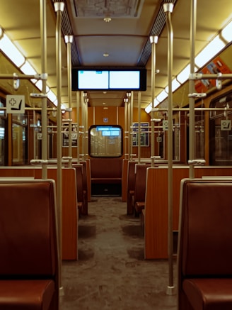 A view of the inside of a train car