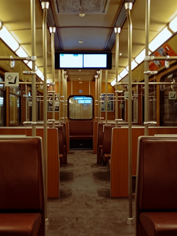 A view of the inside of a train car