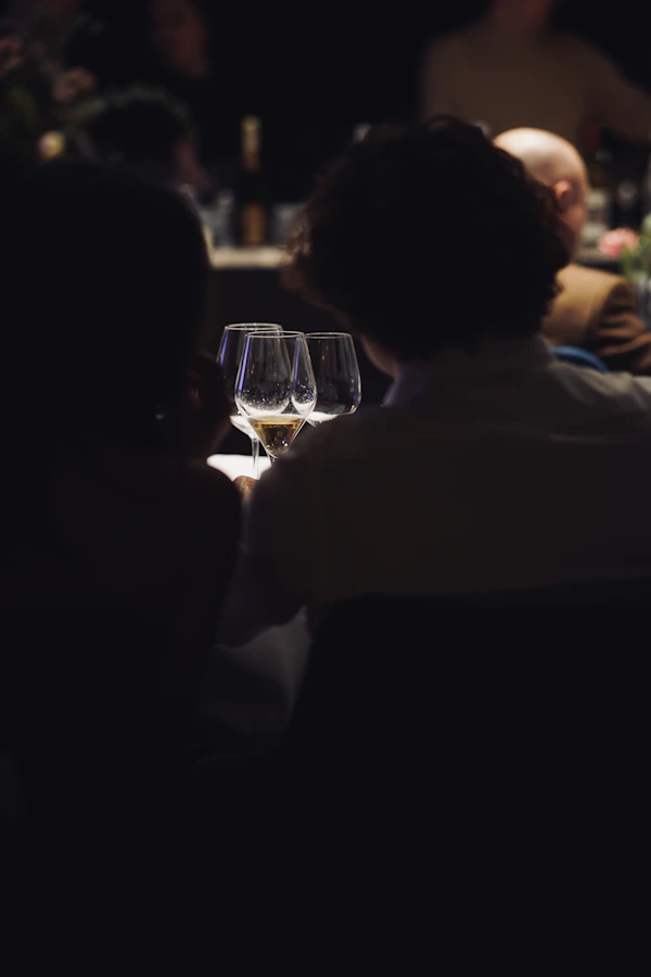 Couple dining together at a beautifully set table