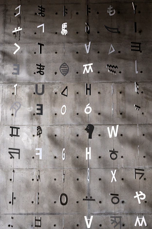A wall that has some type of writing on it