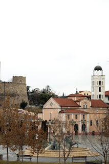 A large building with a clock tower on top of it