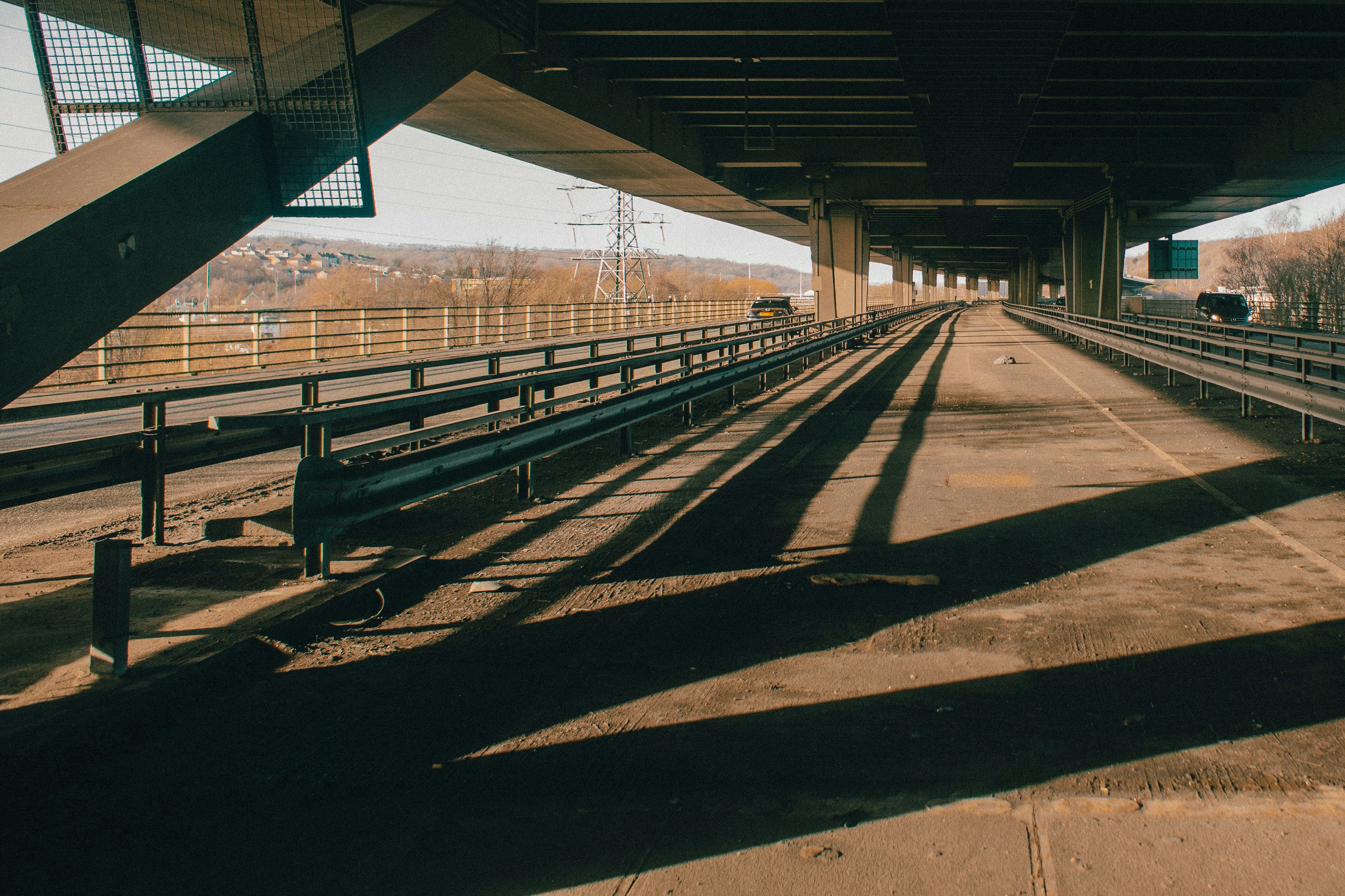 A view of a train station from the inside