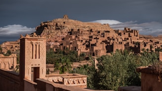 A view of a village in the desert