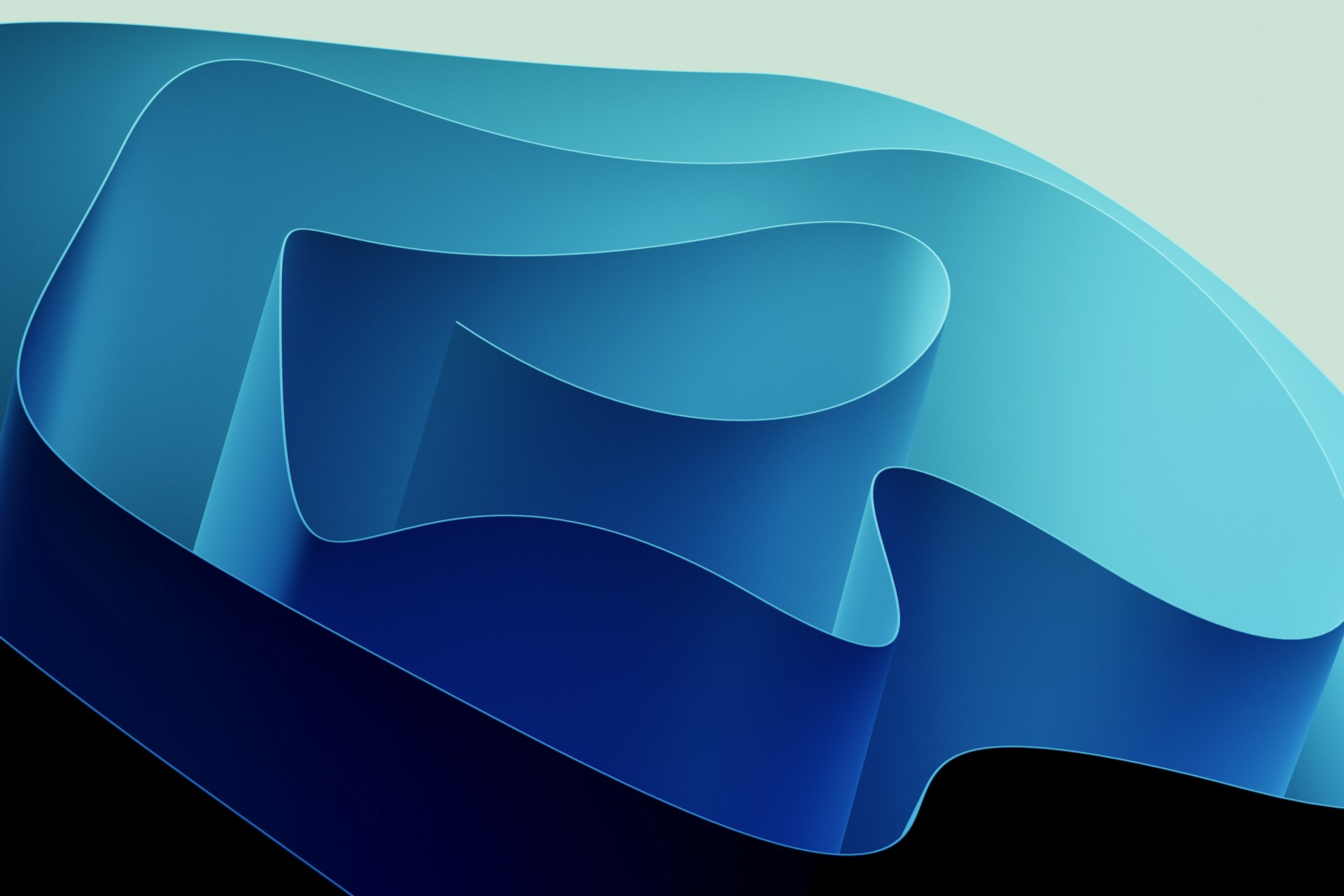 A computer generated image of a blue wave