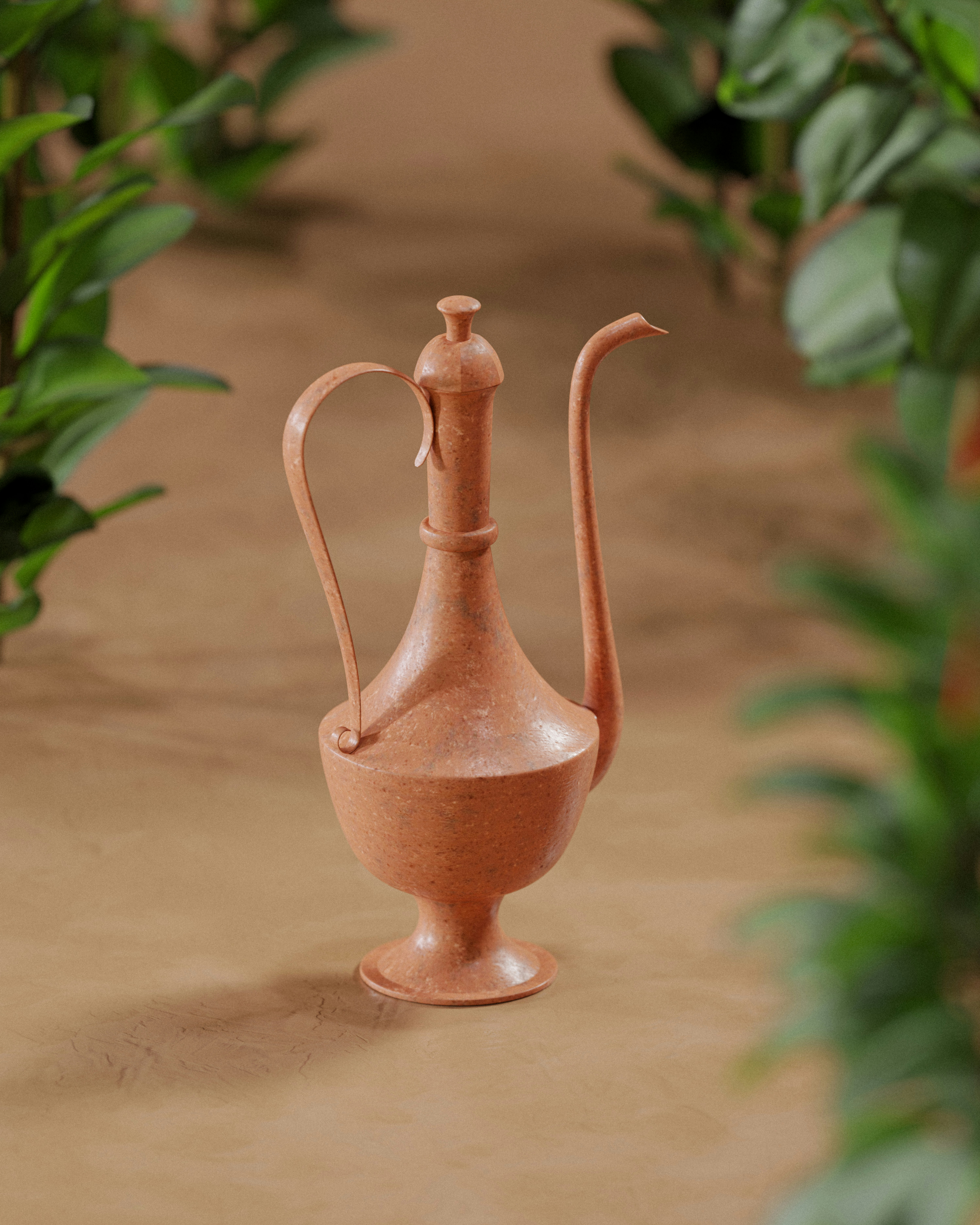A small brown vase sitting on top of a table photo – Free Art Image on ...