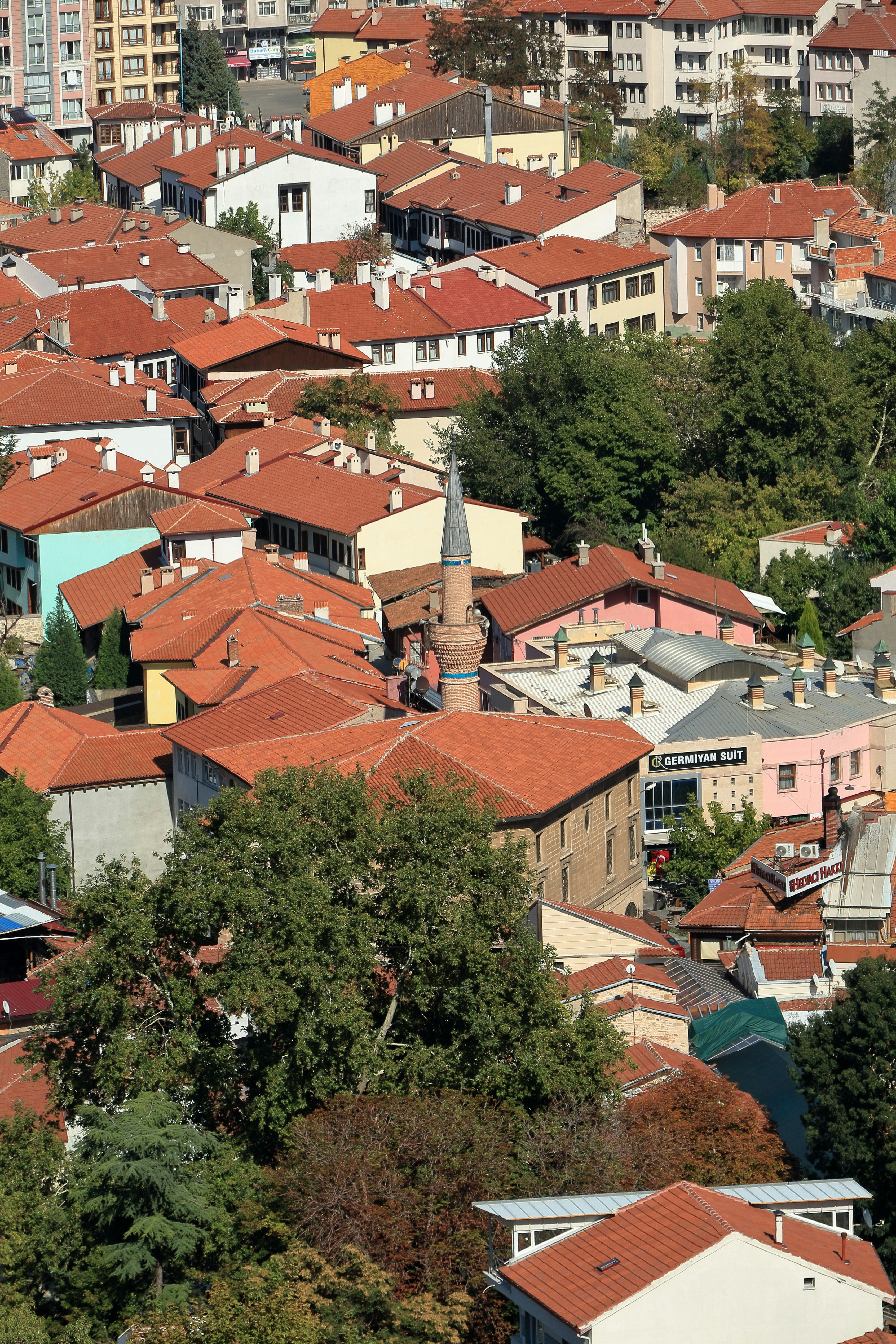 A view of a city with lots of buildings